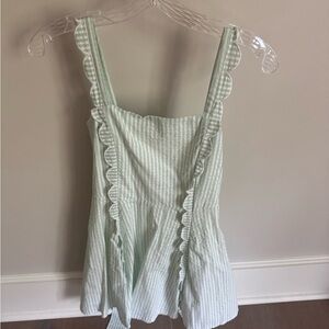 Striped Green and White Dress